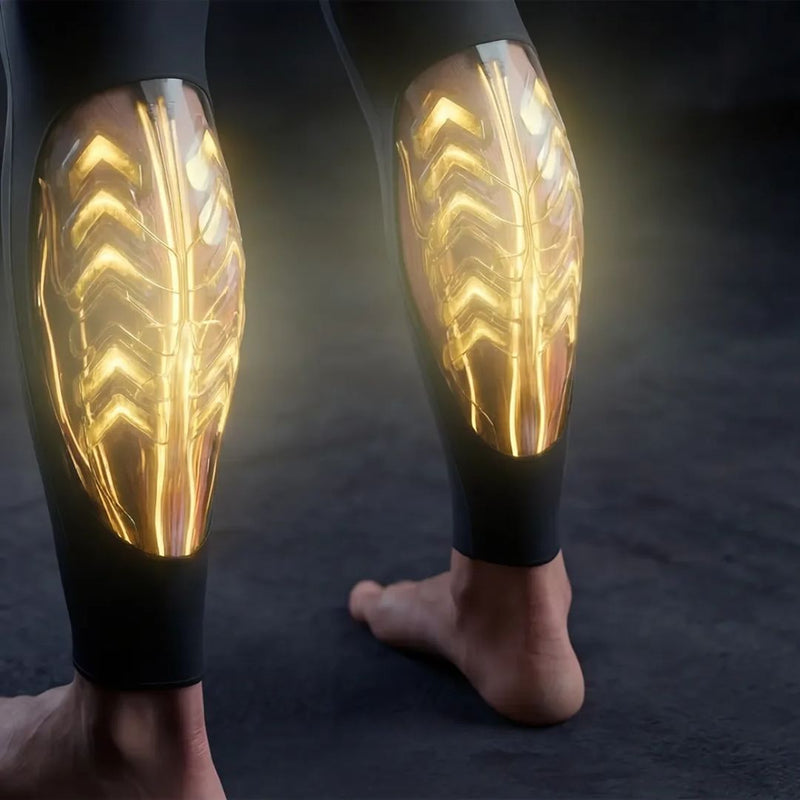 EMS calf stimulation during lower-body strength training